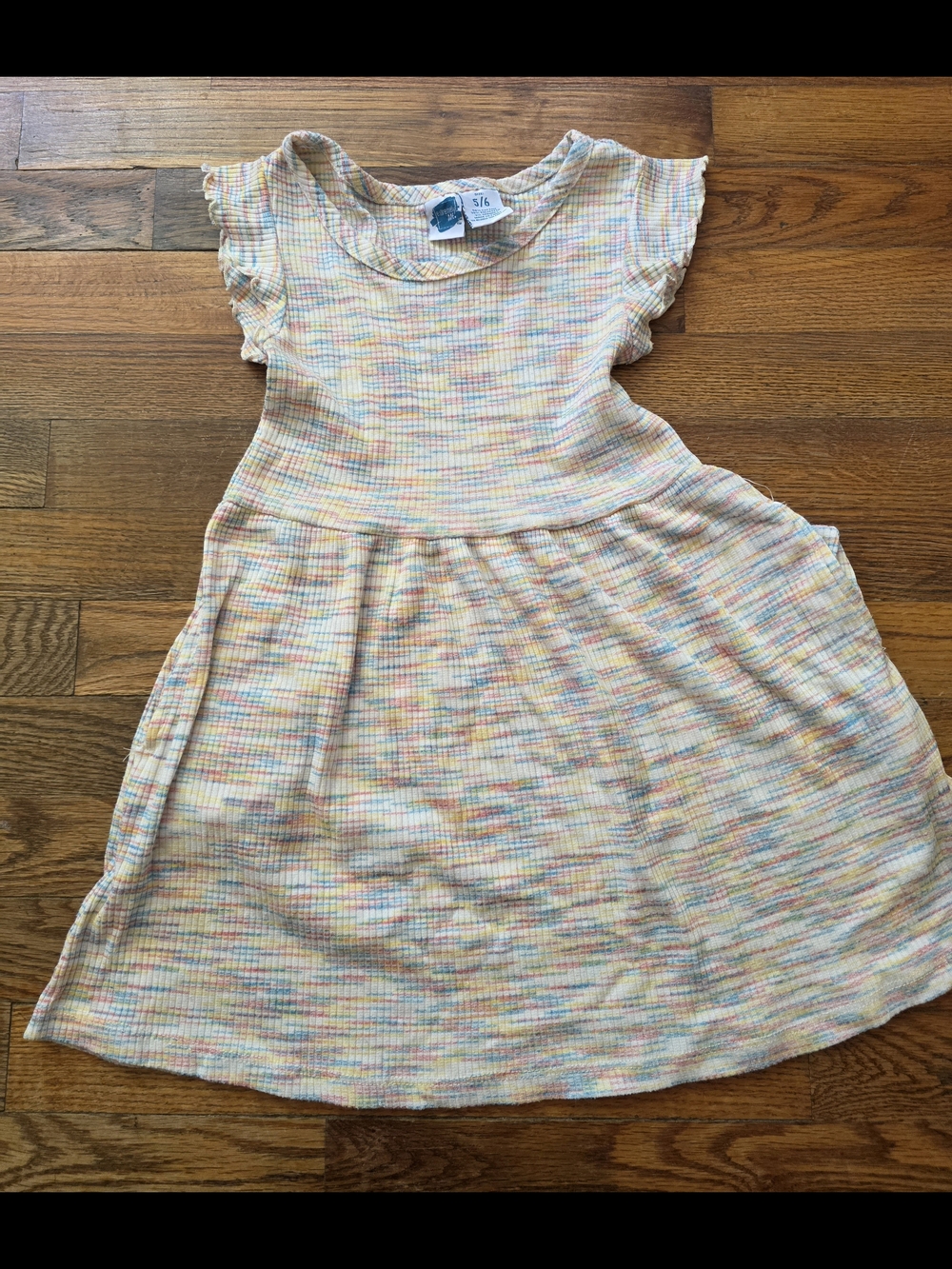 Extremely Me Girls Flutter Sleeve Dress Colorful